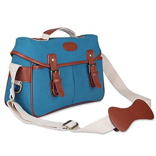 Kattee Vintage PU leather/ Canvas DSLR Shoulder Bag