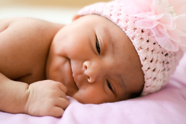 side pose-newborn baby