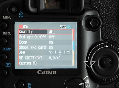 canon menu