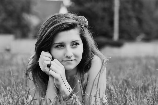 black and white