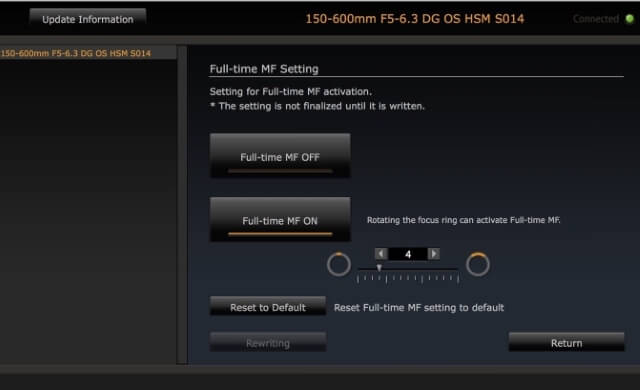 manual focus setting