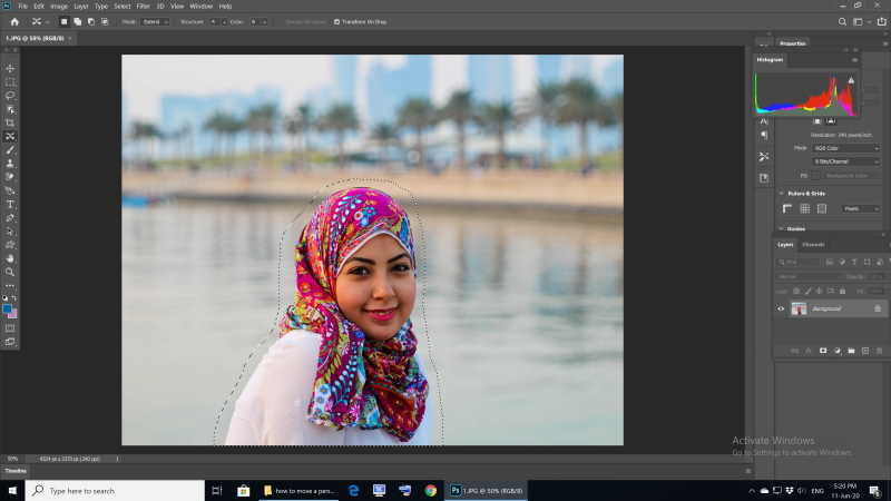 How to move a person in Photoshop