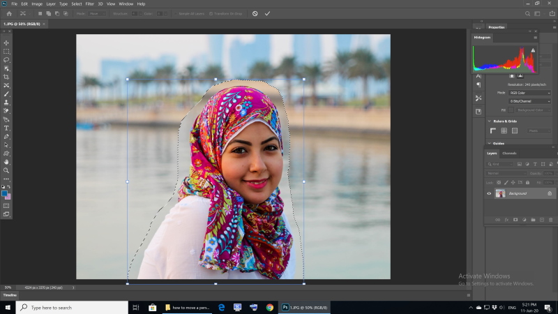 How to move a person in Photoshop