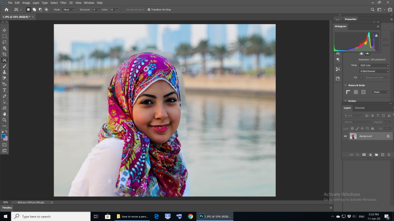 How to move a person in Photoshop