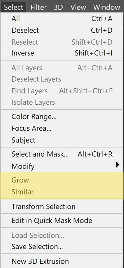 what are the selection tools in Photoshop