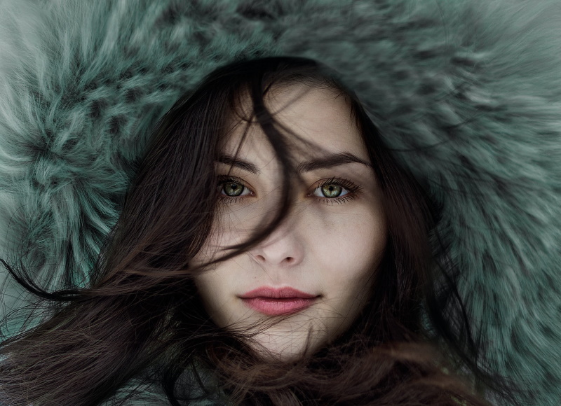 Face portraitof lovely lady