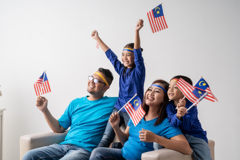 excited malaysian sport fans