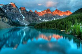 Moraine lake in Banff National park.